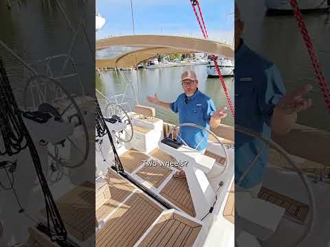 Part 2 of our reels on steering, this time on a boat with a dual helm design! #sailingboat #boat