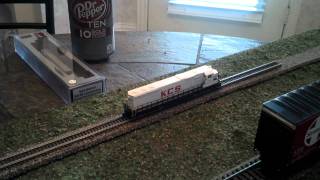 preview picture of video 'Atlas Master series Sd50 in Kansas City Southern Ghost paint with Digitrax SDN144A1 sound decoder'