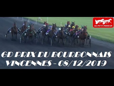 GRAND PRIX DU BOURBONNAIS DIMANCHE 08/12/2019 VINCENNES. PRONOSTIC QUINTE PMU DU JOUR EN 5 CHEVAUX.