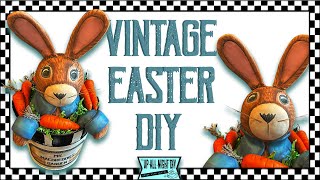 VINTAGE EASTER DIY / PETER RABBIT IN A DOLLAR TREE BUCKET!