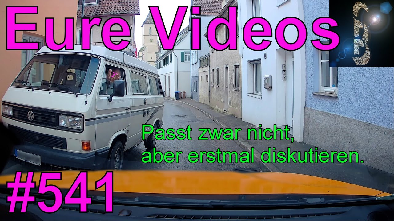 Eure Videos #541 - Dashcam - Aufgefahren - Gegenüberstehen in Engstelle - Lamborghini dreht sich