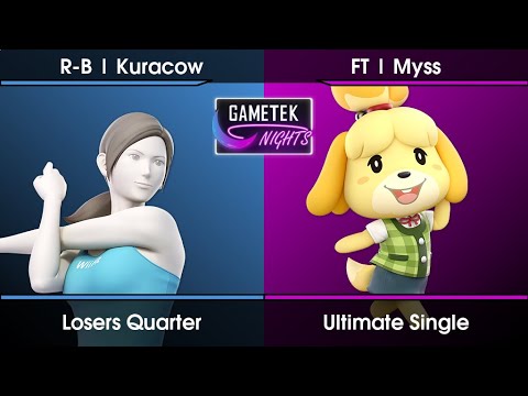 Gametek Night 2023.12 - Kuracow (Wii Fit Trainer) Vs. Myss (Isabelle) SSBU Ultimate Tournament