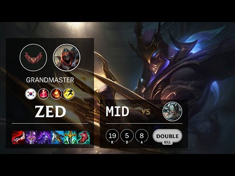 Zed Mid vs Tryndamere - KR Grandmaster Patch 12.2