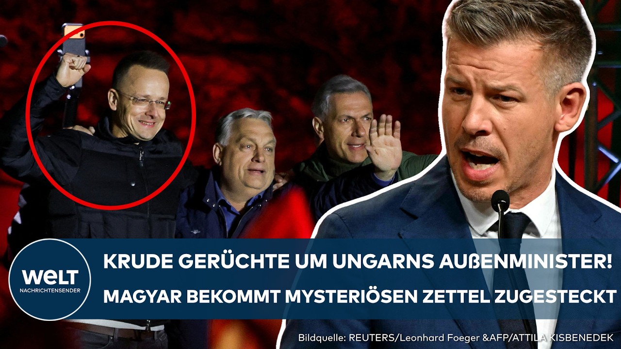 UNGARN: Rätsel um Orbáns Außenminister! Plötzlich bekommt Magyar einen mysteriösen Zettel zugesteckt