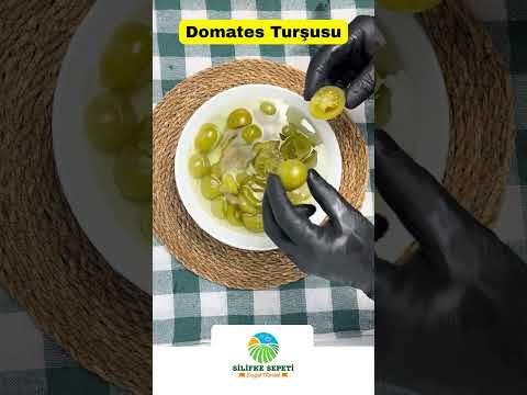 Ev Usulü Yeşil Domates Turşusu Katkısız - 1200 Gr