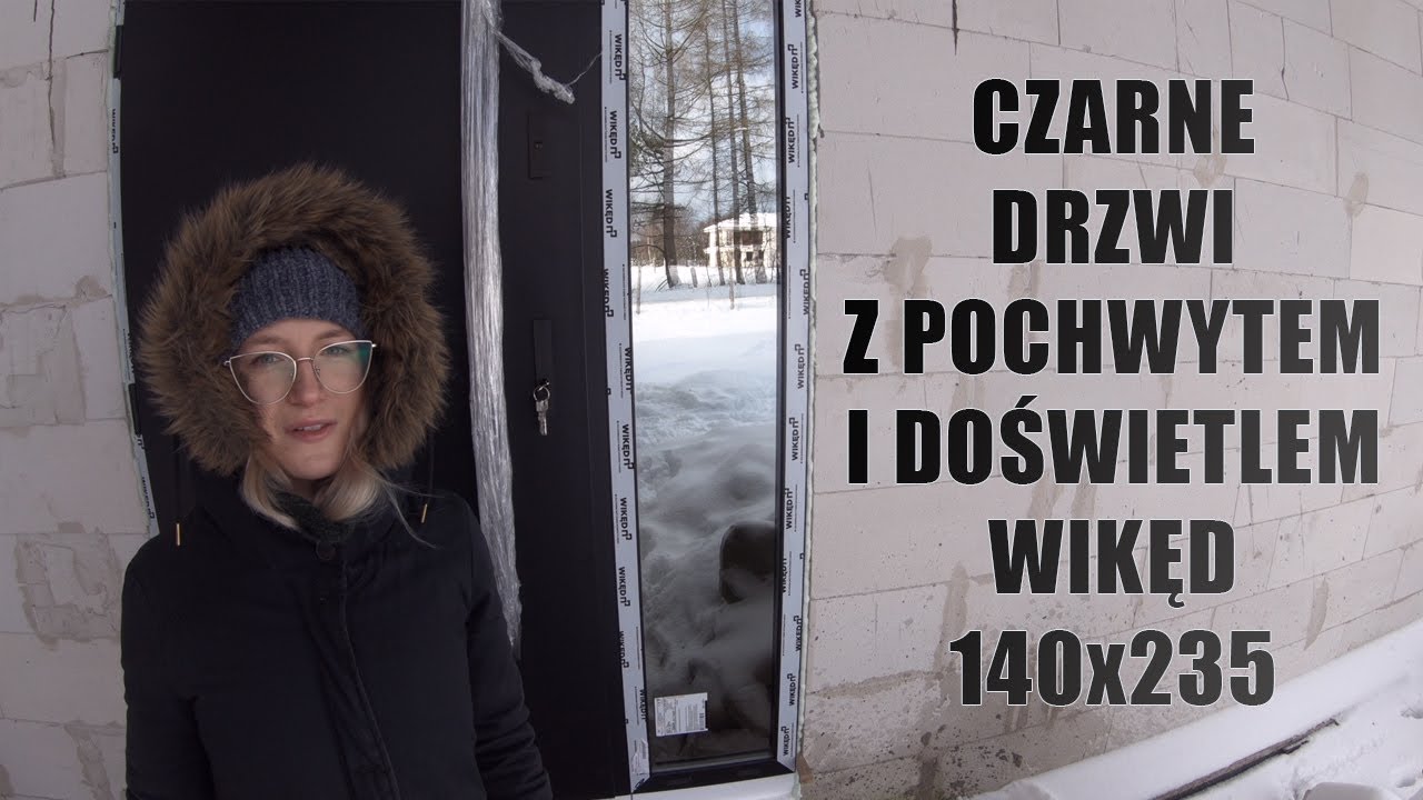 ILE KOSZTUJĄ CZARNE DRZWI ZEWNĘTRZNE Z POCHWYTEM I DOŚWIETLEM BOCZNYM WIKĘD | BUDOWA DOMU 2021 SSZ