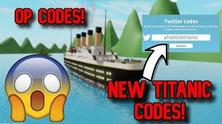 Roblox Titanic Code 2018 Youtube Wholefedorg - 