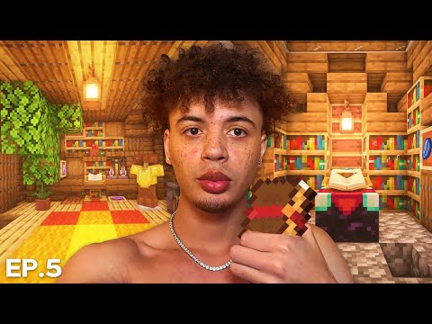 Creating The ENCHANTMENT ROOM In Minecraft... | KRYPCRAFT (Minecraft)