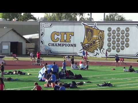 JVB 200m Heat 2 at Marina HS 4-5-17 - Los Alamitos Boys