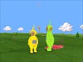 Play With The Teletubbies Saying Eh Oh And Bye Bye To Each Other