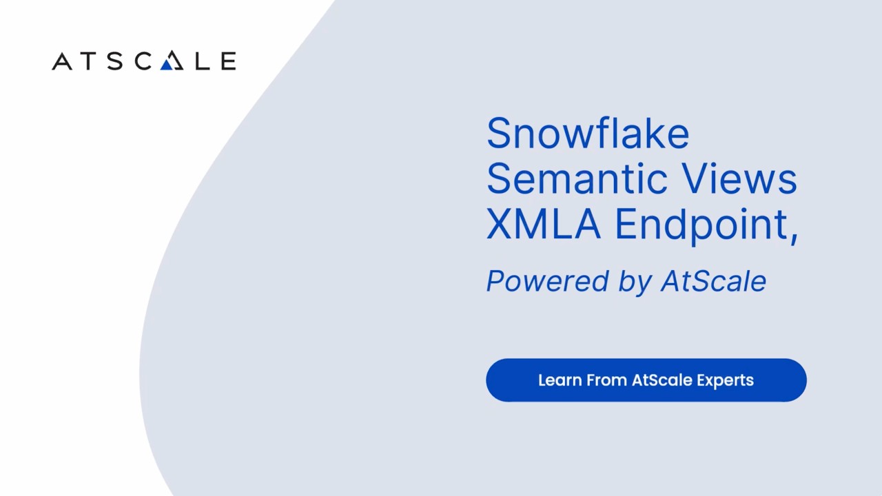 Watch demo video for AtScale for Semantic Views