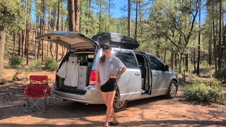 Solo Again! Boondocking in Arizona - Where Will the Road Lead Me Next? | Minivan Camper Van Life