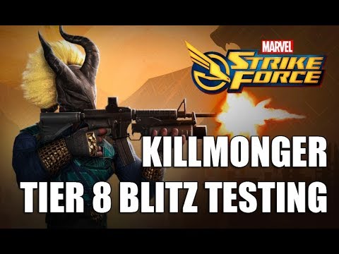 Killmonger Tier 8 Blitz Testing - Marvel Strike Force