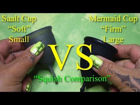 Saalt Cup SM vs Mermaid Cup LG SOFT Menstrual Cup Squish