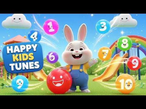 Learn Numbers with Balls Game 🎈 | Fun Counting Song for Kids | HAPPY KIDS TUNES