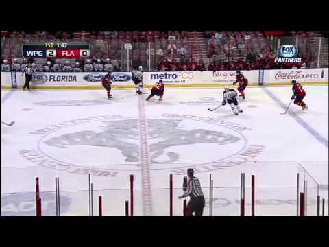 Blake Wheeler goal 2-0 Mar 8 2013 Winnipeg Jets vs Florida Panthers NHL Hockey