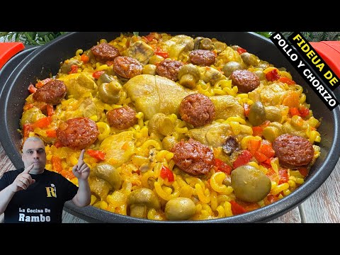 Fideuá con Pollo y Chorizo // La Receta Perfecta Para Cualquier Día 😎 BRUTAL