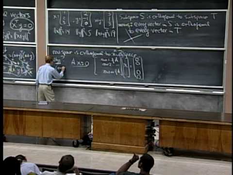 Orthogonal Vectors and Subspaces