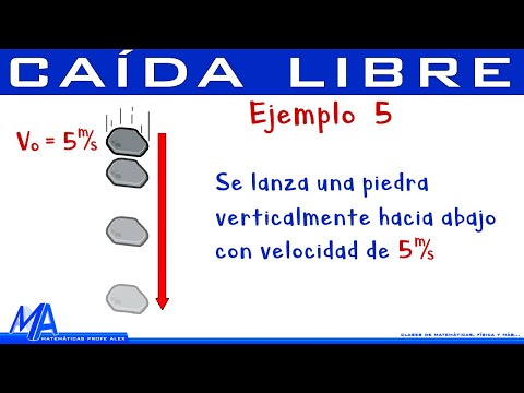 Caída libre | Ejemplo 5 Lanzamiento hacia abajo