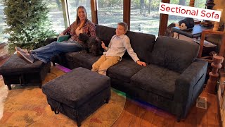 ZSDT 6 Seat Smart U Shaped Sectional Sofa With Storage
