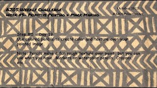 Week #3 - Step #5 October Weekly Art Journal Challenge #AJOSprimitiveart