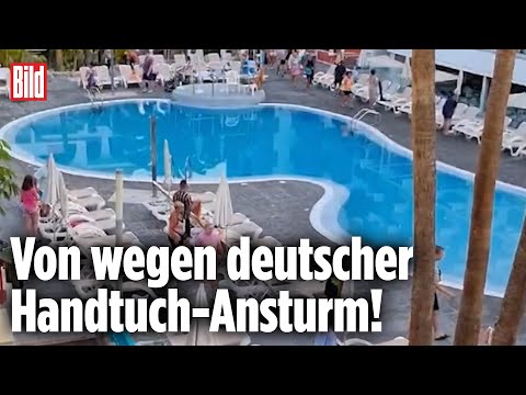 Liegestuhl-Krieg morgens um 9 Uhr auf Teneriffa