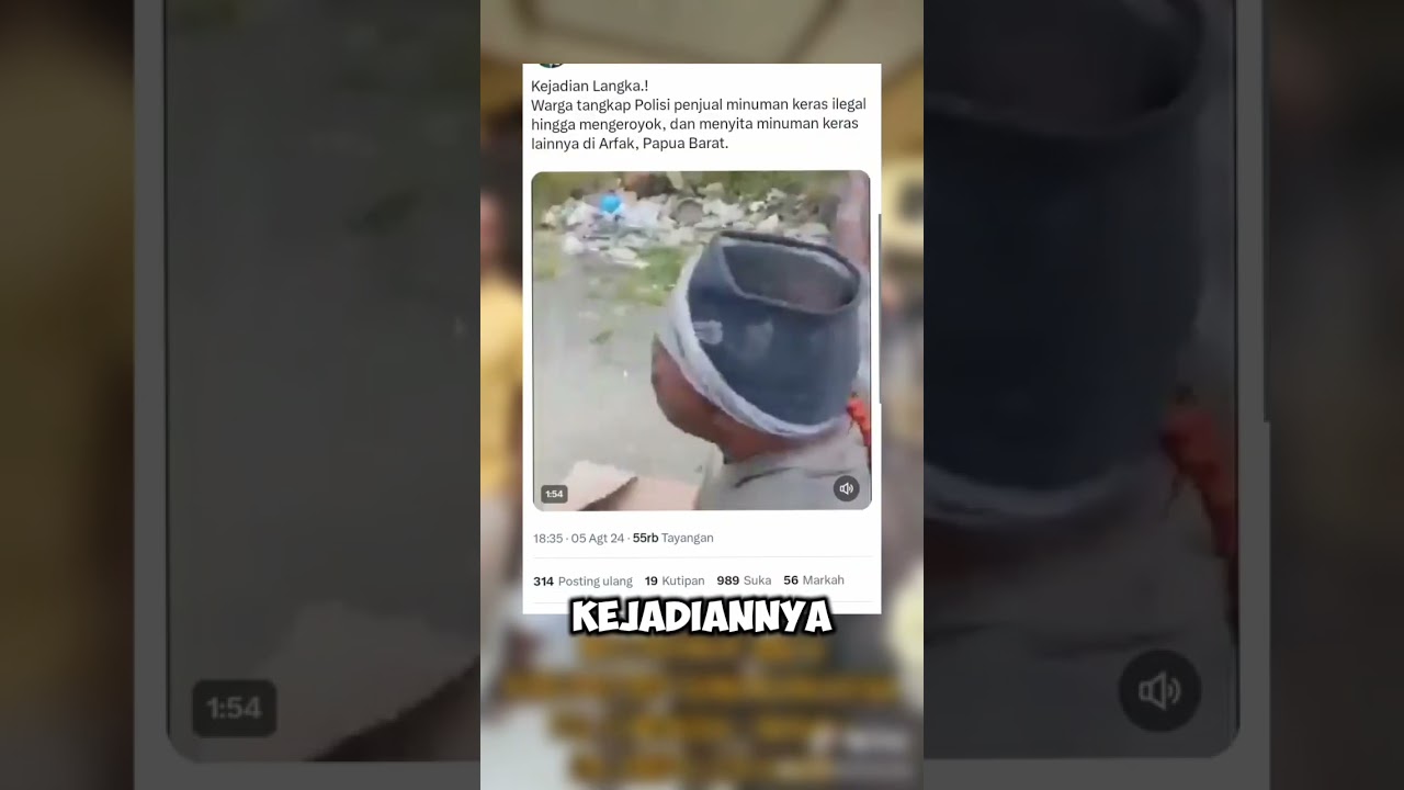 Momen Masyarakat Arfak Papua Barat Mengamankan Miras Ilegal #shorts
