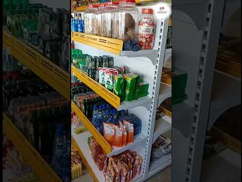 Mild steel wall mounted snacks display rack, for departmenta...