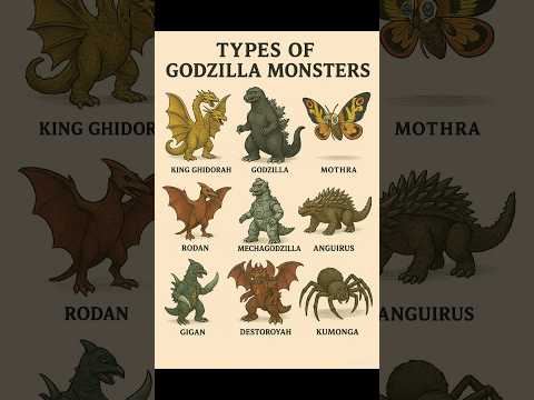 Top 10 Godzilla Monsters You Must See! #godzilla #mechagodzilla #mothra