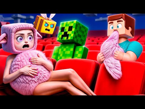 Echte VS Neppe Minecraft! Bioscoop Uitdaging!