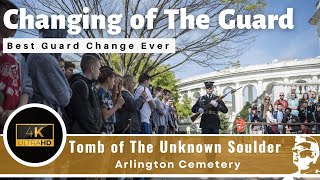 Changing of The Guard Ceremony - Tomb of the Unknown Shoulder Arlington National Cemetery - Virginia