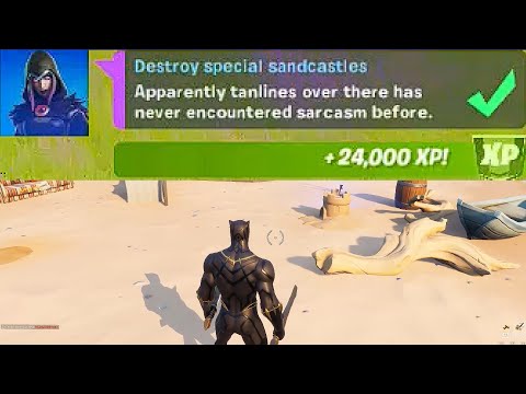 Destroy special sandcastles - Fortnite