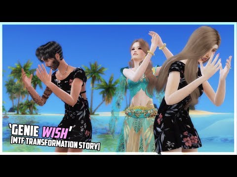 Genie Wish, Turning Me Into A Girl! 👨🦱 to 👧 Transformation Story - Sims 4