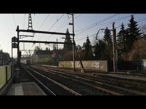 Einfahrt des ICE nach Berlin und Ausfahrt des IR37 nach Basel SBB