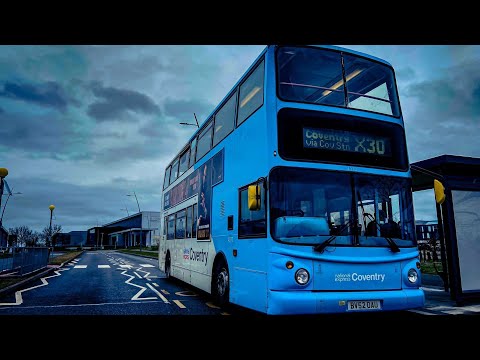 *Extreme Kickdown* National Express Coventry Dennis Trident 2/Alexander BV52OAU 4370 | Route X30