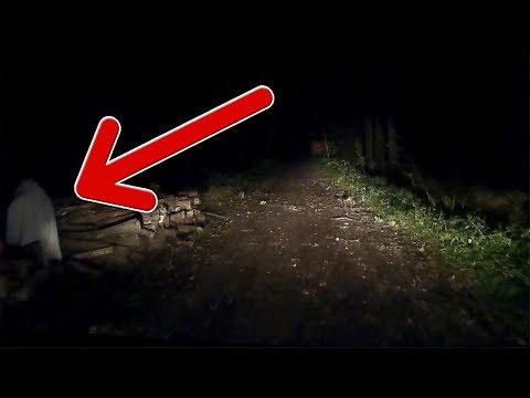 Hüpfenden Geist im Wald gesehen - Gruselige Nachtfahrt im Wald - Jumping ghost in forrest