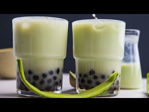 Honeydew milk tea, honeydew boba