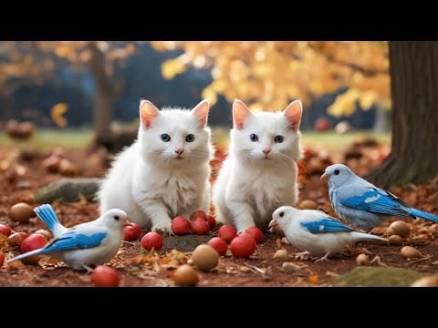 Cat TV for Cats to Watch 😺 Pretty Birds and Squirrels 🐿 8 Hours 4K HDR 60FPS
