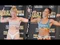 AMANDA SERRANO VS HEATHER HARDY 2 • FULL WEIGH IN & FACE OFF VIDEO