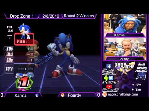 Karma (Sonic) vs 4D (Ness) - Drop Zone 1