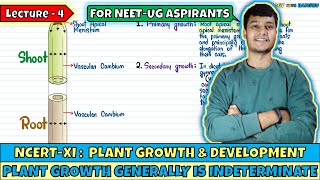 Plant Growth and Development| Lec 4- Plant Growth Generally is Indeterminate| Class 11| NEET|Harishu