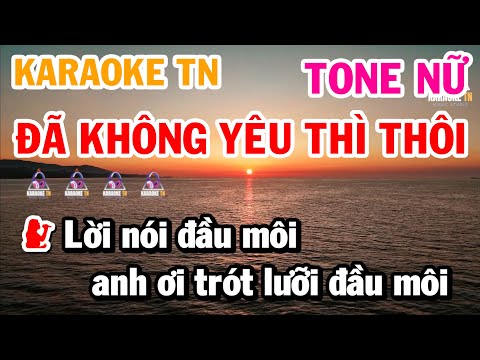 Karaoke Đã Không Yêu Thì Thôi - Tone Nữ Remix Dễ Hát | Beat Mới 2025 | Karaoke TN