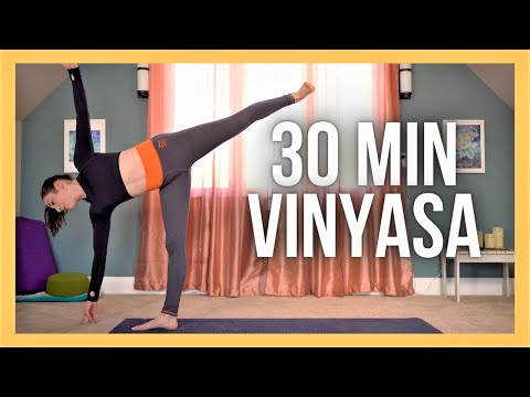 30 min INTERMEDIATE Full Body Vinyasa Flow - NO PROPS