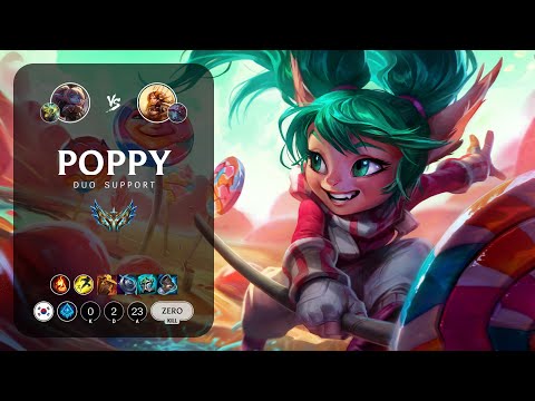 Poppy Support vs Leona - KR Challenger Patch 12.23