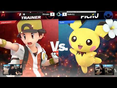 SOS 124 SSBU Grand Finals - Stroder (Pokemon Trainer/Luigi/Lucina/Greninja) vs Saiki (Pichu)