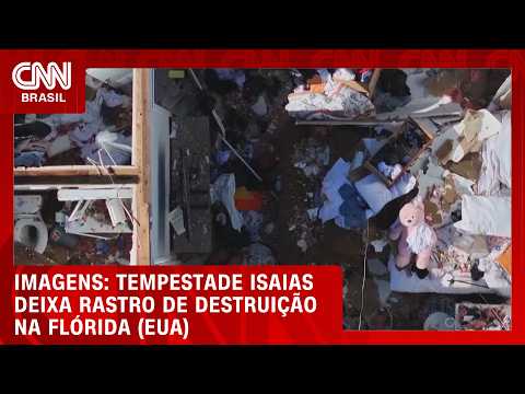 Imagens de drone mostram devastação causada pela tempestade Isaias, na Flórida (EUA)