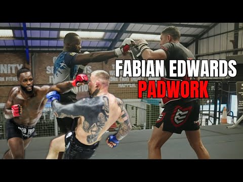 FAST! Fabian Edwards (Brother of Leon Edwards) Padwork with Pro Striking