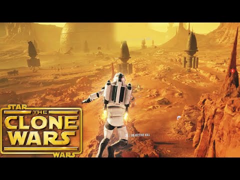 THE BATTLE OF GEONOSIS: Clone Troopers vs CIS Battle Droids - Star Wars Battlefront 2 (PS5, 4K, HDR)