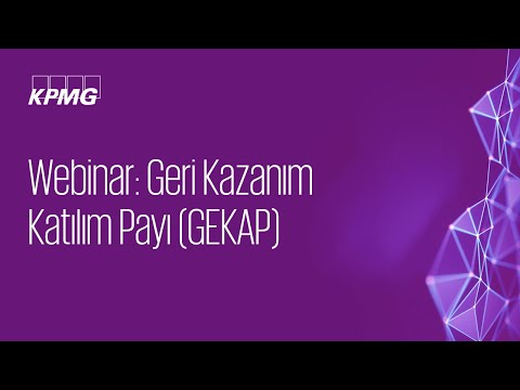 Webinar: Geri Kazanım Katılım Payı (GEKAP)