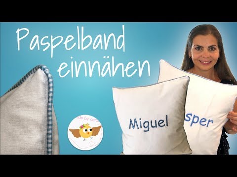 Paspelband einnähen ❤ in ein Kissen | Made by Cataffo